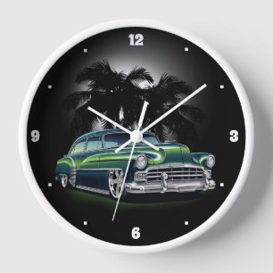 Chevy Fifties Groene Low Rider Palm Bomen Graphic