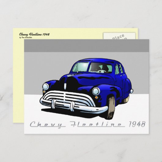 Chevy Fleetline 1948 Briefkaart (Voorkant / Achterkant)