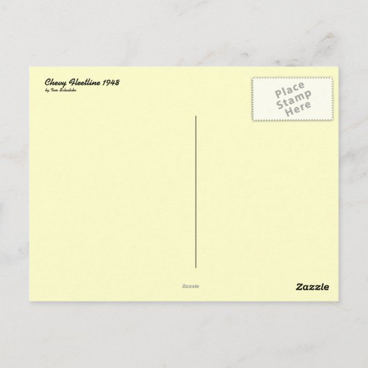 Chevy Fleetline 1948 Briefkaart (Achterkant)
