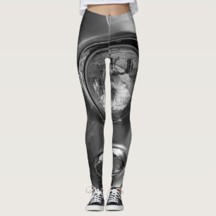 Chevy Headlight Grayscale Leggings