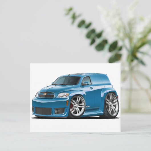 Chevy HHR SS Blauwgroen Panel Truck Briefkaart (Staand voorkant)