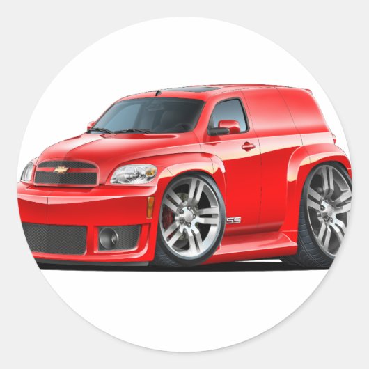 Chevy HHR SS Red Panel Truck Ronde Sticker (Voorkant)