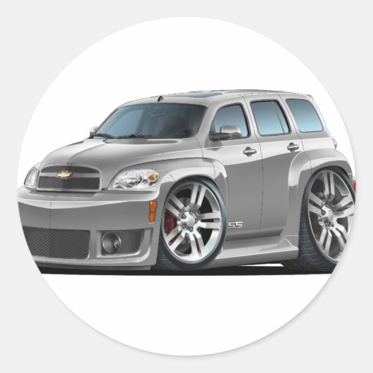 Chevy HHR SS Silver Truck Ronde Sticker (Voorkant)