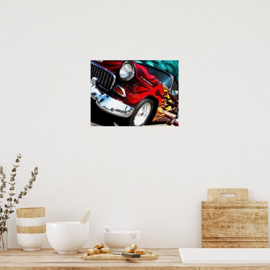Chevy Hot Rod 1955 Poster (Keuken)