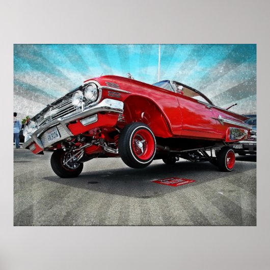 Chevy Impala Lowrider Poster 1960 (Voorkant)