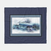 Chevy in Blauw Fleece Deken (Voorkant (Horizontaal))