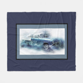  Chevy in Blauw Fleece Deken
