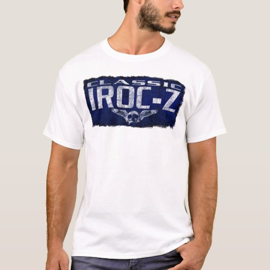 Chevy IROC Z Camaro Blue Classic Winged Skull Erod T-shirt (Voorkant)