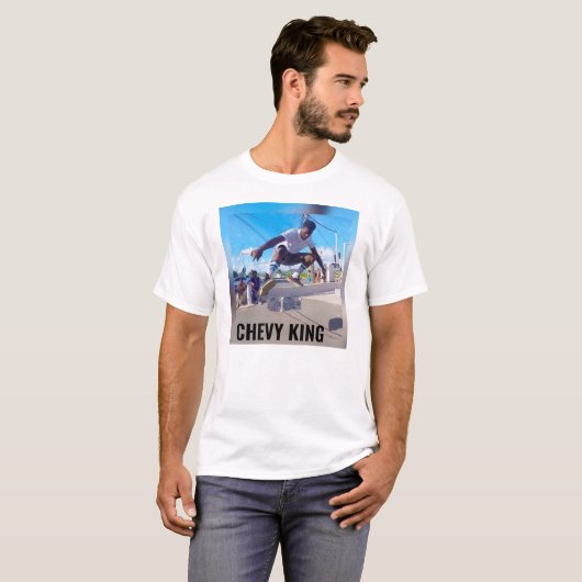 CHEVY KING SKATEBOARD T-Shirt (Voorkant volledig)