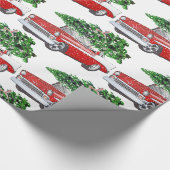  Chevy met kerstboom Cadeaupapier (Hoek)