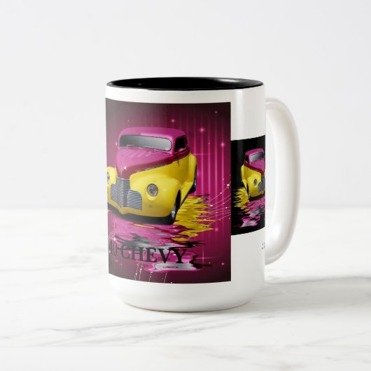 CHEVY-MOK 1940 TWEEKLEURIGE KOFFIEMOK (Voorkant rechts)