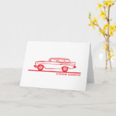 Chevy Nomad Bel Air 1957 Kaart (Gele Bloem)