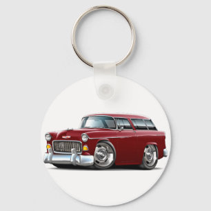 Chevy Nomad Maroon Car 1955 Sleutelhanger
