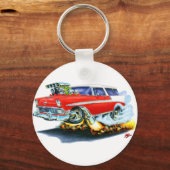 Chevy Nomad Red Car 1956 Sleutelhanger (Voorkant)