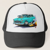 Chevy Nomad Turquoise Car 1955 Trucker Pet (Voorkant)
