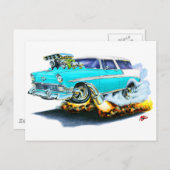 Chevy Nomad Turquoise Car 1956 Briefkaart (Voorkant / Achterkant)