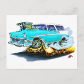 Chevy Nomad Turquoise Car 1956 Briefkaart (Voorkant)