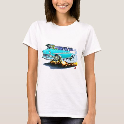 Chevy Nomad Turquoise Car 1956 T-shirt (Voorkant)