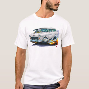 Chevy Nomad White Car 1955 T-shirt