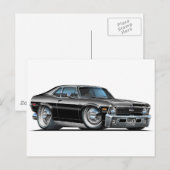 Chevy Nova Black Car Briefkaart (Voorkant / Achterkant)