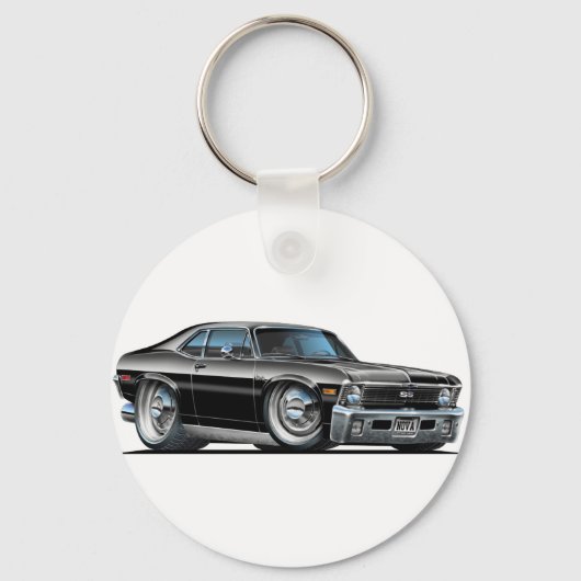 Chevy Nova Black Car Sleutelhanger (Voorkant)