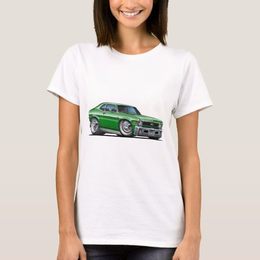 Chevy Nova Green Car T-shirt (Voorkant)