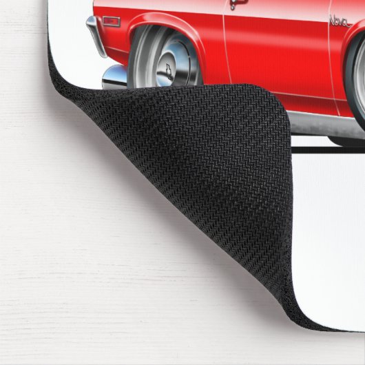 Chevy Nova Red Car Muismat (Hoek)