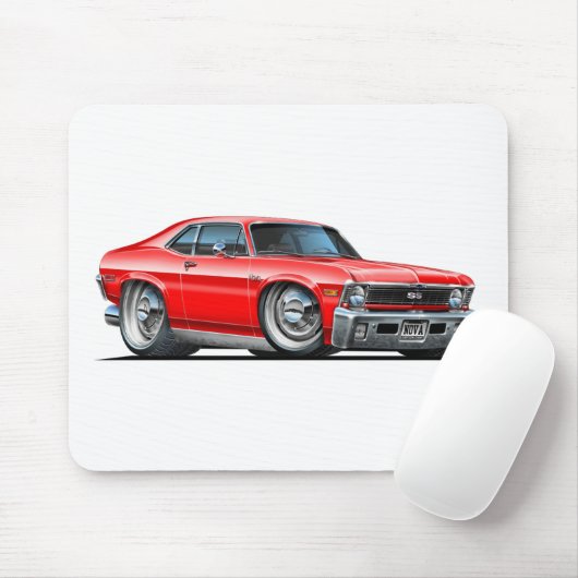 Chevy Nova Red Car Muismat (Met muis)