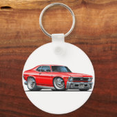 Chevy Nova Red Car Sleutelhanger (Voorkant)