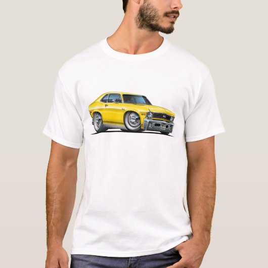 Chevy Nova Yellow Car T-shirt (Voorkant)