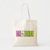 Chevy periodieke table name canvas tas (Voorkant)