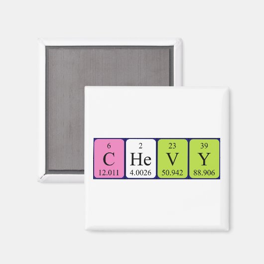 Chevy periodieke table name magnet (Voorkant / Achterkant)