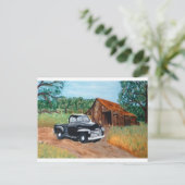 Chevy Pick-up en een oude schuur Briefkaart (Staand voorkant)