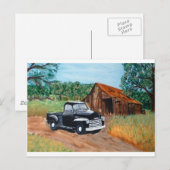 Chevy Pick-up en een oude schuur Briefkaart (Voorkant / Achterkant)