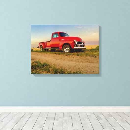 Chevy Pickup 1954 Canvas Afdruk (Insitu (Houten vloer))