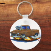 Chevy Pickup Brown Truck in 1955 Sleutelhanger (Voorkant)