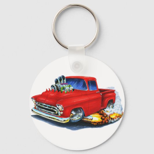 Chevy Pickup Red 1957 Sleutelhanger (Voorkant)