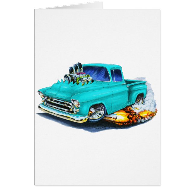 Chevy Pickup Turquoise 1957 (Voorkant)
