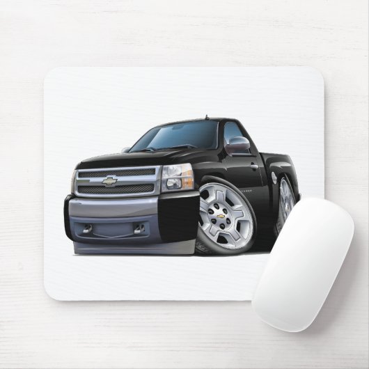 Chevy Silverado Black Truck Muismat (Met muis)