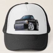 Chevy Silverado Black Truck Trucker Pet (Voorkant)