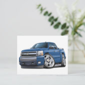 Chevy Silverado Dualcab Blue Granite Truck Briefkaart (Staand voorkant)