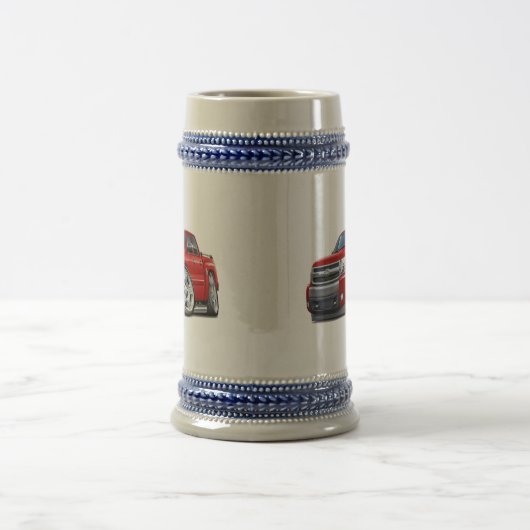 Chevy Silverado Dualcab Red Truck Bierpul (Center)