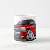 Chevy Silverado Dualcab Red Truck Koffiemok (Center)