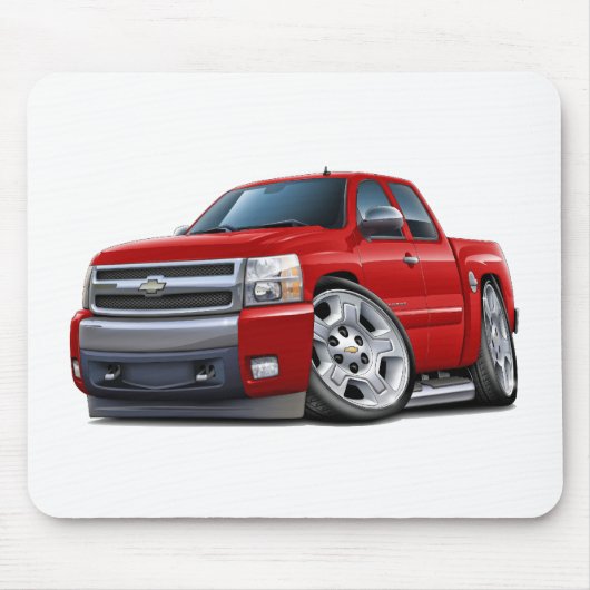 Chevy Silverado Red Extended Cab Muismat (Voorkant)