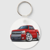 Chevy Silverado Red Extended Cab Sleutelhanger (Voorkant)