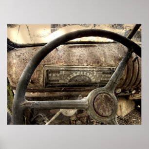 CHEVY TRUCK DASH 1946 POSTER