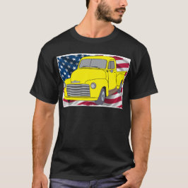 Chevy Truck met Amerikaanse vlag T-shirt