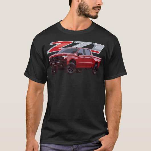 Chevys Silverado Z71 4x4 Truck T-shirt (Voorkant)