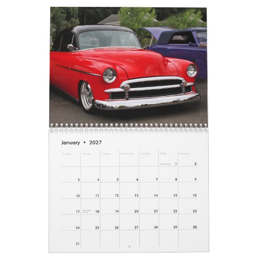 Chevys uit de jaren 50 kalender (Jan 2027)