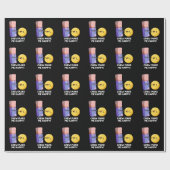 Chew maakt me blij met Funny Snoep Pun Dark BG Cadeaupapier (Vlak)